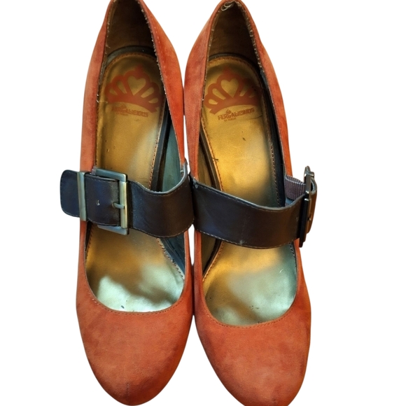 Fergalicious Shoes - Fergalicious Red Block Heels Size 9